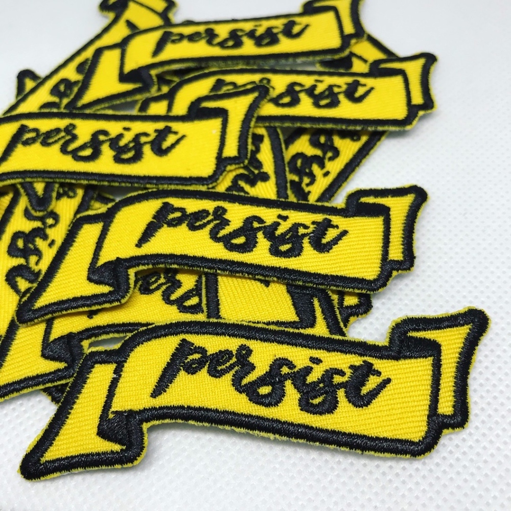 Yellow Persist Iron On Patch!